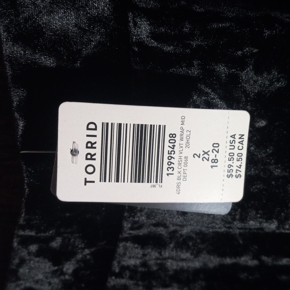 Nwt Torrid 2XL (18-20) velvet faux wrap skirt - Picture 10 of 10